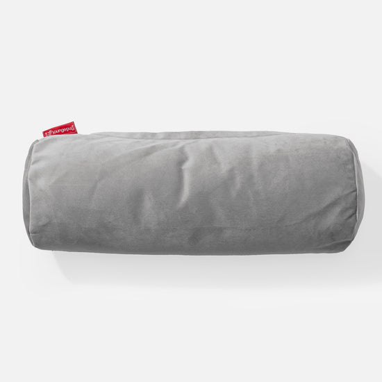 Cuscino a Rullo 20 x 55cm - Velluto Argento 02