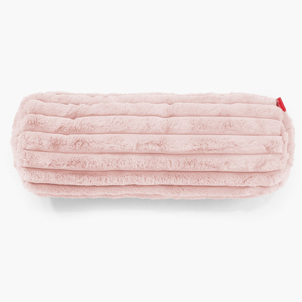 Fodera per Cuscino a Rullo 20 x 55cm - Velluto Felpato Ultra Morbido Rosa Antico 01