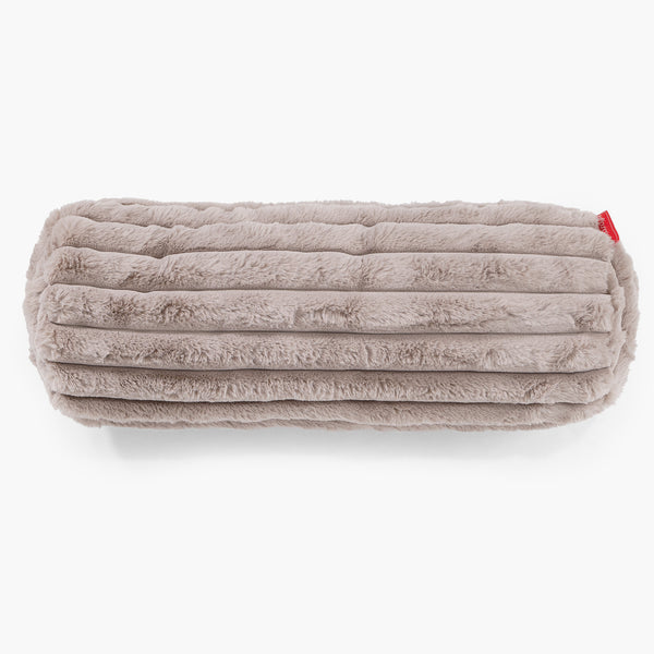 Fodera per Cuscino a Rullo 20 x 55cm - Velluto Felpato Ultra Morbido Visone 01