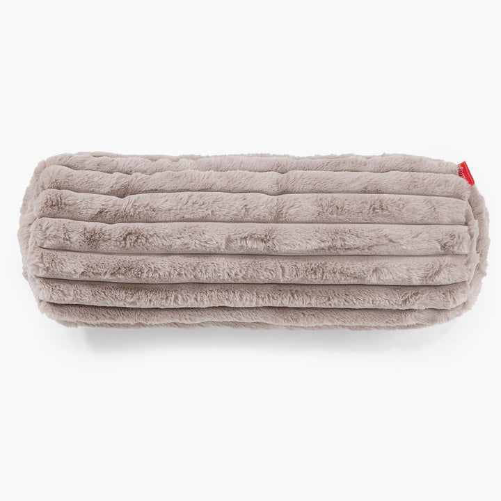 Fodera per Cuscino a Rullo 20 x 55cm - Velluto Felpato Ultra Morbido Visone 02