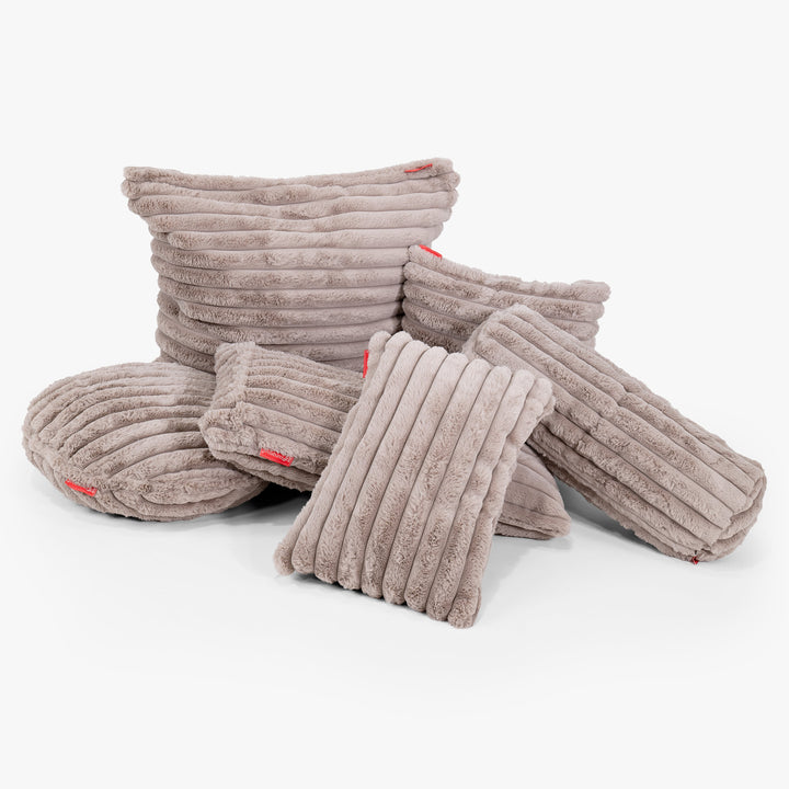 Fodera per Cuscino a Rullo 20 x 55cm - Velluto Felpato Ultra Morbido Visone 03