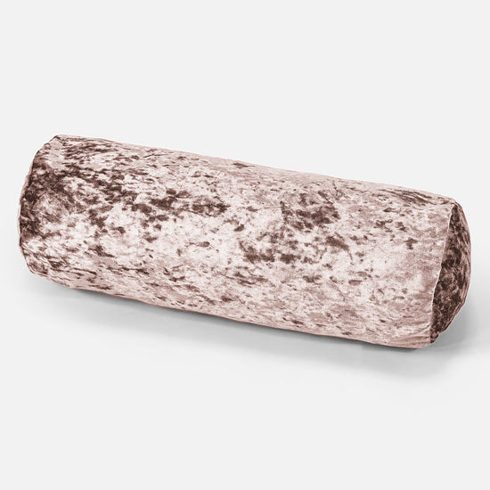 Cuscino a Rullo 20 x 55cm - Velluto Vintage Tartufo 01