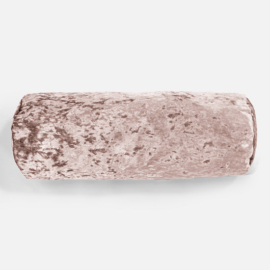 Cuscino a Rullo 20 x 55cm - Velluto Vintage Tartufo 02