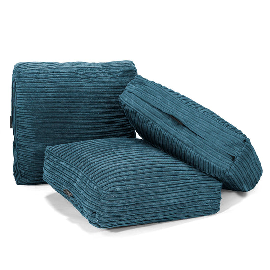 Cuscino da Pavimento - Velluto a Coste Navy 04