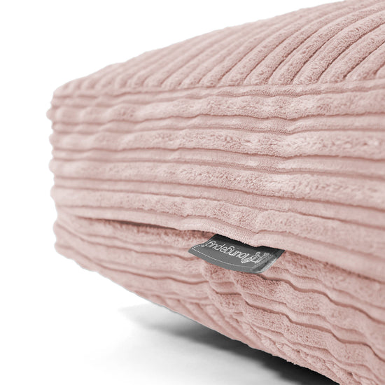 Cuscino da Pavimento - Velluto a Coste Rosa Cipria 02