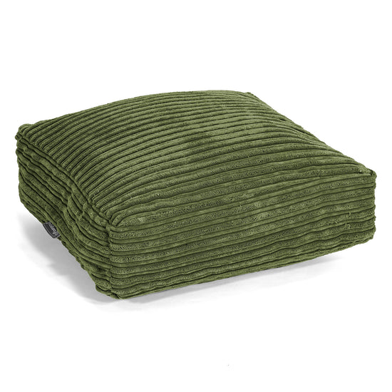 Cuscino da Pavimento - Velluto a Coste Verde Foresta 01