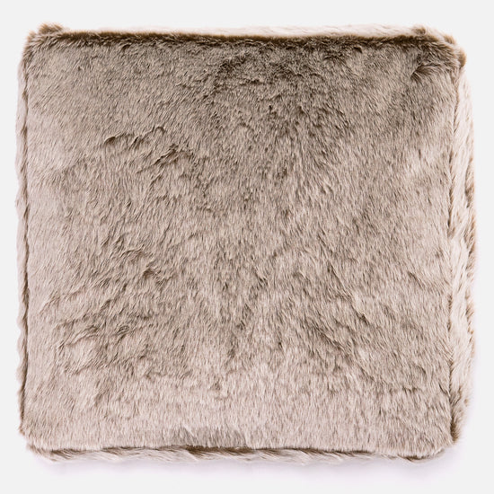 Cuscino da Pavimento - Eco-pelliccia di Coniglio Marrone dorato 03