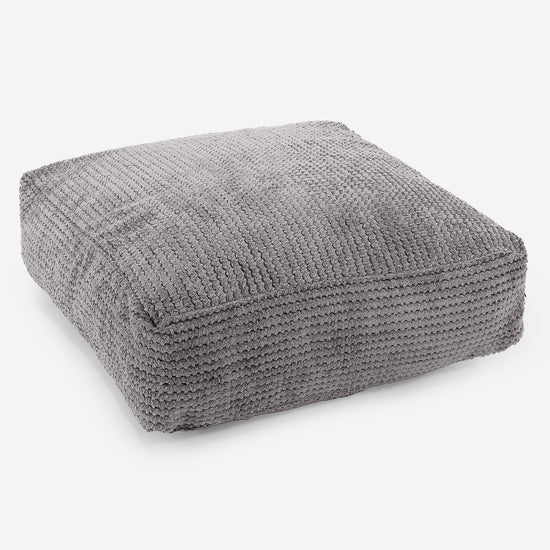 Cuscino da Pavimento - Pompon Carbone Grigio 01