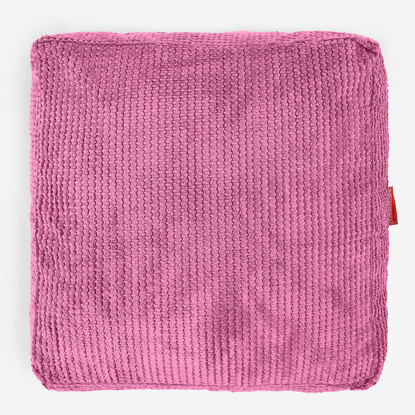 Cuscino da Pavimento - Pompon Rosa Fabric Close-up Image