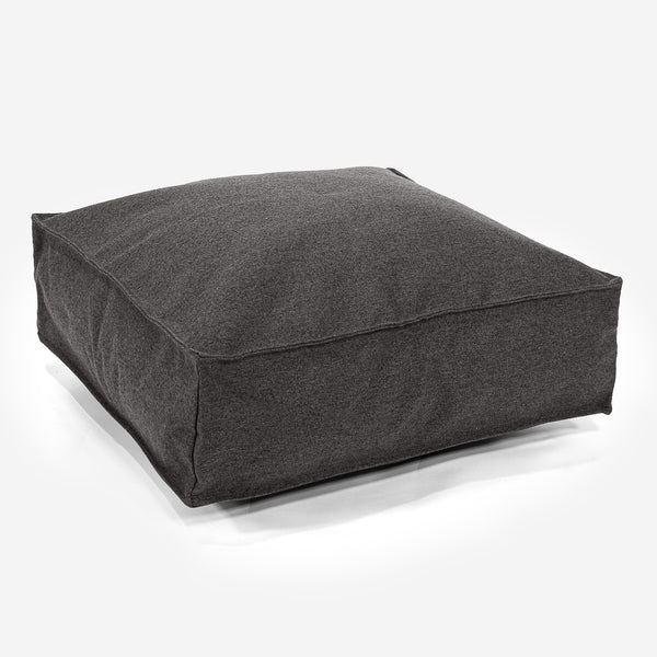 Cuscino da Pavimento - Tessuto in Lana Interalli Grigio 01