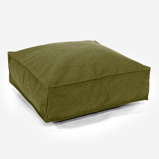Cuscino da Pavimento - Tessuto in Lana Interalli Lime 01