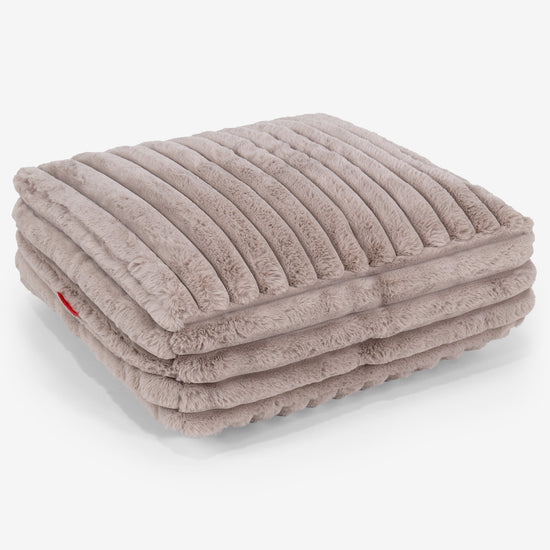 Cuscino da Pavimento - Velluto Felpato Ultra Morbido Visone 01