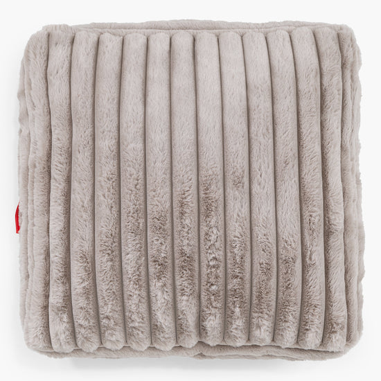 Cuscino da Pavimento - Velluto Felpato Ultra Morbido Visone 02