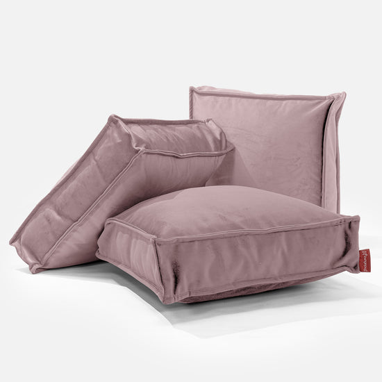 Cuscino da Pavimento - Velluto Rosa 03