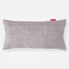Fodera per Cuscino Gigante 40 x 80cm - Velluto a Coste Alluminio Argento 01