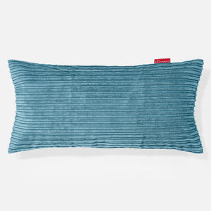 Fodera per Cuscino Rettangolare Gigante 40 x 70cm - Velluto a Coste Egeo Blu