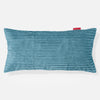 Cuscino Gigante 40 x 80cm,  - Velluto a Coste Egeo Blu 01