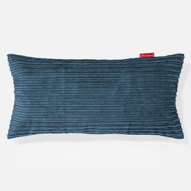 Cuscino Gigante 40 x 80cm,  - Velluto a Coste Navy 01