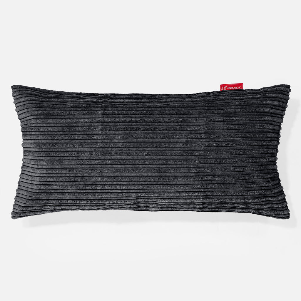 Cuscino Gigante 40 x 80cm, C50L CloudSac, Imbottito Di Fiocchi Di Lattice e Poliestere - Corda Classica Nero 01
