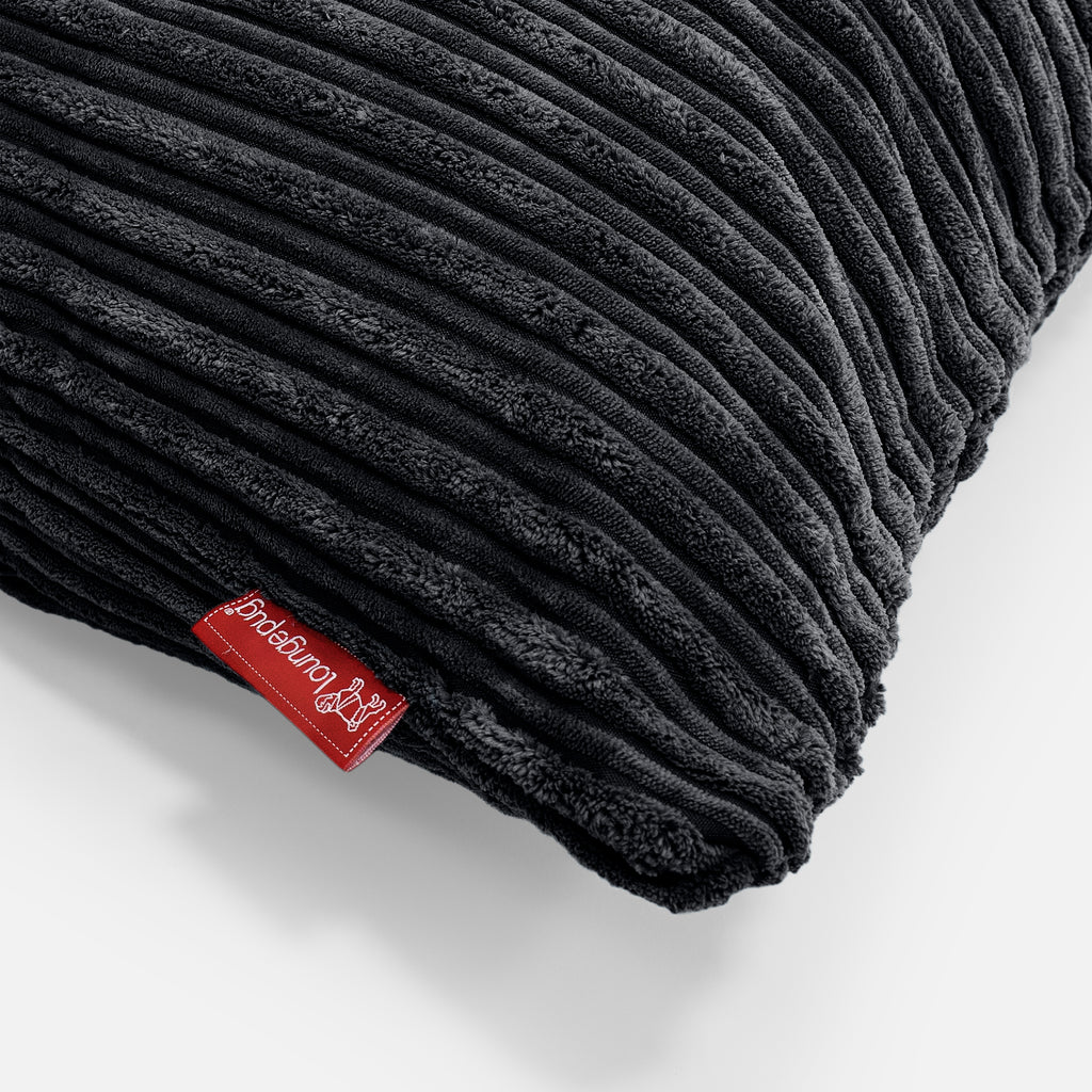 Cuscino Gigante 40 x 80cm, C50L CloudSac, Imbottito Di Fiocchi Di Lattice e Poliestere - Corda Classica Nero 02