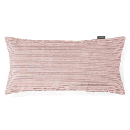 Cuscino Gigante 40 x 80cm,  - Velluto a Coste Rosa Cipria 01
