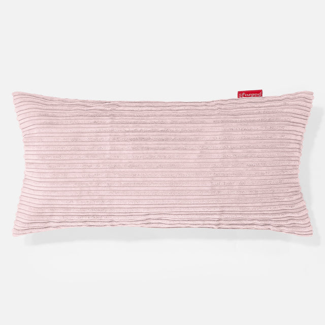 Cuscino Gigante 40 x 80cm,  - Velluto a Coste Rosa Cipria 01