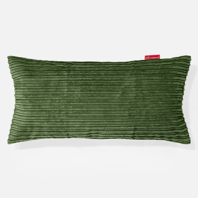 Fodera per Cuscino Gigante 40 x 80cm - Velluto a Coste Verde Foresta 01