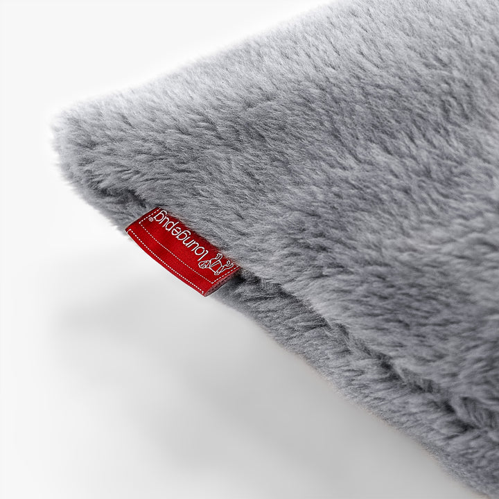 Cuscino Gigante 40 x 80cm,  - Eco-pelliccia Orsacchiotto Grigio scuro 02