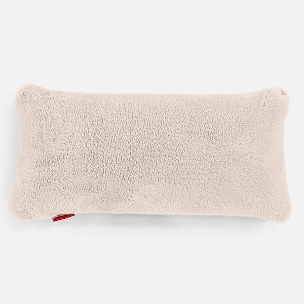 Cuscino Gigante 40 x 80cm,  - Eco-pelliccia Orsacchiotto Panna 01