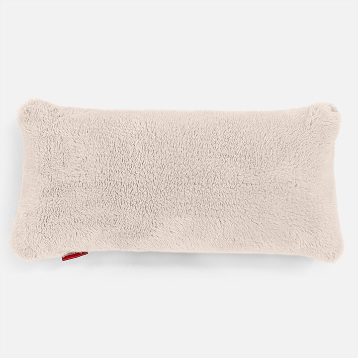 Cuscino Gigante 40 x 80cm,  - Eco-pelliccia Orsacchiotto Panna 01