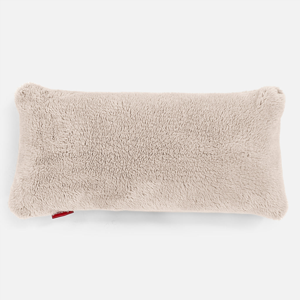 Cuscino Gigante 40 x 80cm, C50L CloudSac, Imbottito Di Fiocchi Di Lattice e Poliestere - Eco-pelliccia Orsacchiotto Visone 01