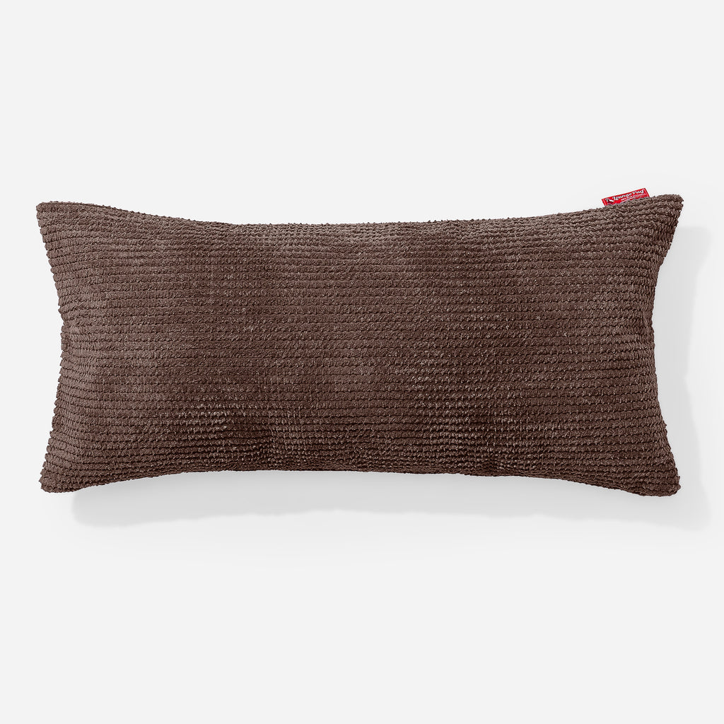 Cuscino Gigante 40 x 80cm, C50L CloudSac, Imbottito Di Fiocchi Di Lattice e Poliestere - Pompon Cioccolato 01