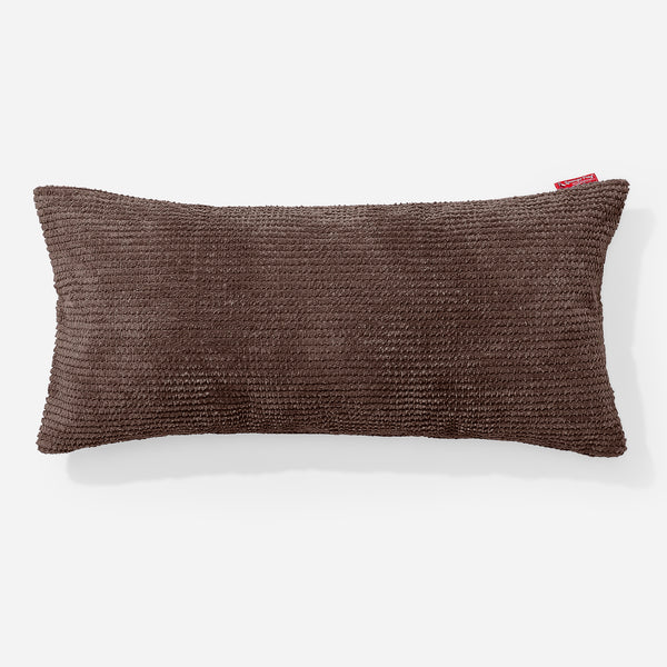 Cuscino Gigante 40 x 80cm, C50L CloudSac, Imbottito Di Fiocchi Di Lattice e Poliestere - Pompon Cioccolato 01