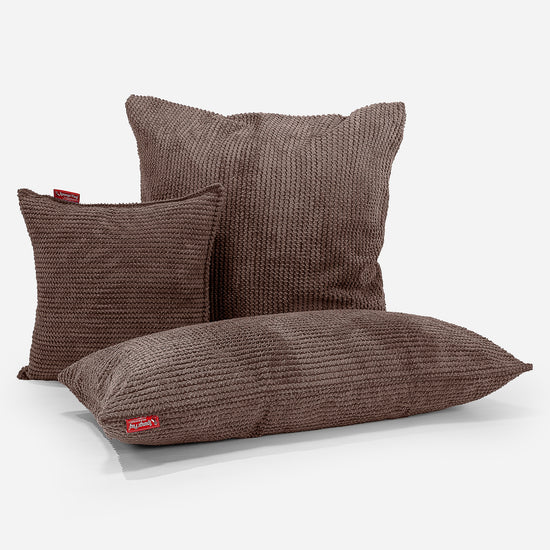 Cuscino Gigante 40 x 80cm,  - Pompon Cioccolato 03