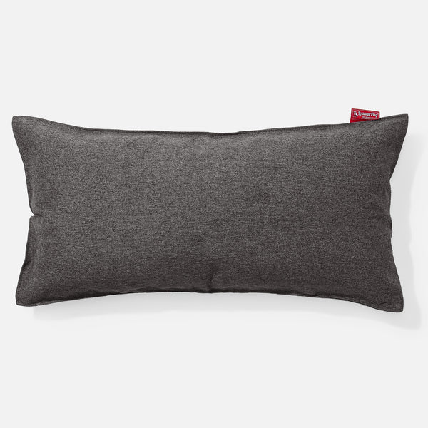 Cuscino Gigante 40 x 80cm,  - Tessuto in Lana Interalli Grigio 01