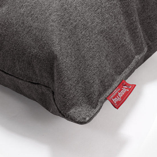 Cuscino Gigante 40 x 80cm,  - Tessuto in Lana Interalli Grigio 02