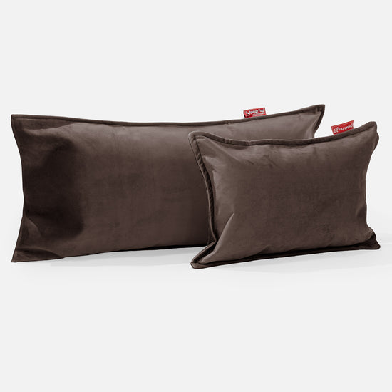 Cuscino Gigante 40 x 80cm,  - Velluto Espresso 03