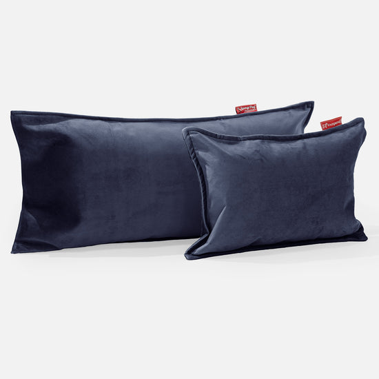 Cuscino Gigante 40 x 80cm,  - Velluto Navy 03