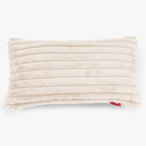 Fodera per Cuscino Rettangolare Gigante 40 x 70cm - Velluto Felpato Ultra Morbido Panna