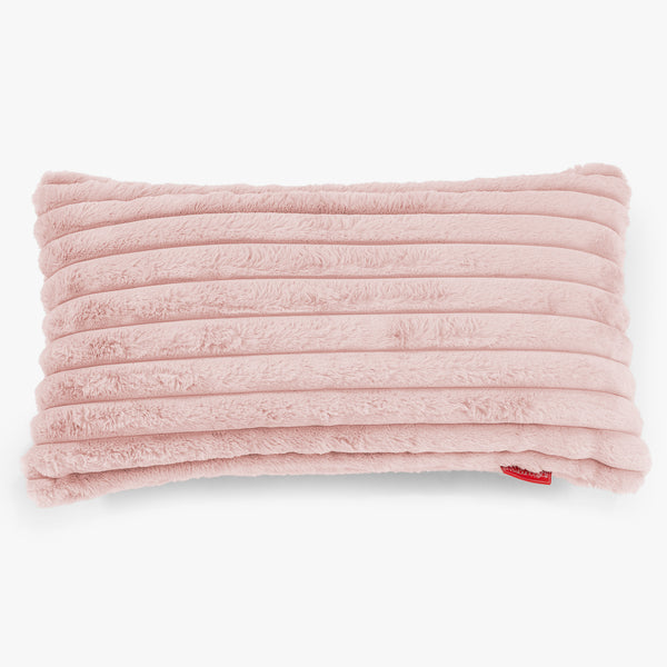 Fodera per Cuscino Rettangolare Gigante 40 x 80cm - Velluto Felpato Ultra Morbido Rosa Antico 01