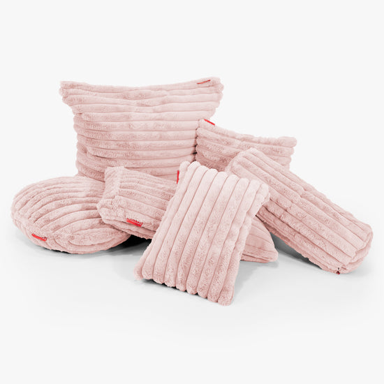 Fodera per Cuscino Rettangolare Gigante 40 x 80cm - Velluto Felpato Ultra Morbido Rosa Antico 02