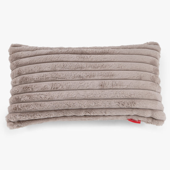 Fodera per Cuscino Rettangolare Gigante 40 x 80cm - Velluto Felpato Ultra Morbido Visone 01