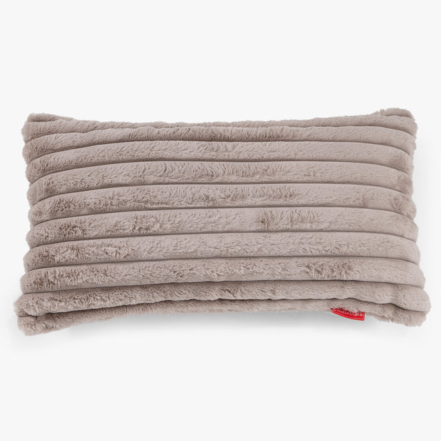 Fodera per Cuscino Rettangolare Gigante 40 x 80cm - Velluto Felpato Ultra Morbido Visone 01
