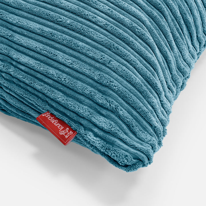 Cuscino Gigante 70 x 70cm - Velluto a Coste Egeo Blu 03
