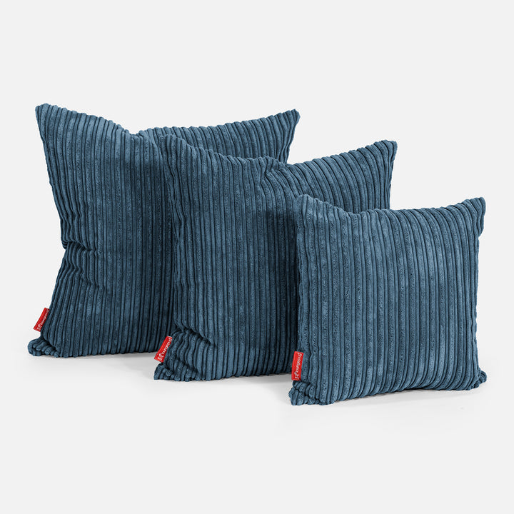 Cuscino Gigante 70 x 70cm - Velluto a Coste Navy 02
