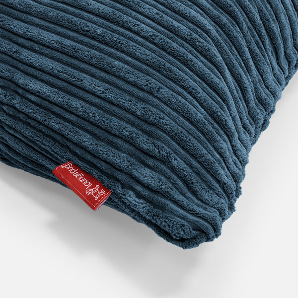 Fodera per Cuscino Gigante 70 x 70cm - Velluto a Coste Navy Fabric Close-up Image