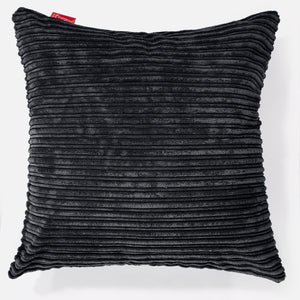 Fodera per Cuscino Gigante 70 x 70cm - Velluto a Coste Nero