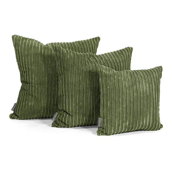 Fodera per Cuscino Gigante 70 x 70cm - Velluto a Coste Verde Foresta 02