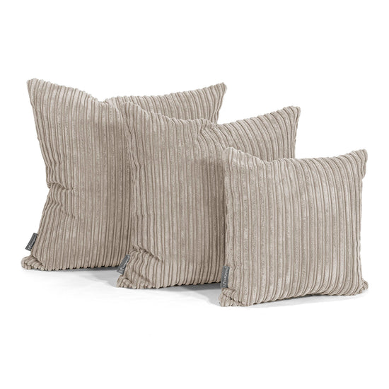 Cuscino Gigante 70 x 70cm - Velluto a Coste Visone 02
