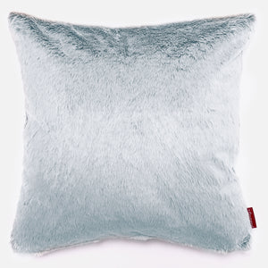 Fodera per Cuscino Gigante 70 x 70cm - Eco-pelliccia di Coniglio Azzurro Polvere